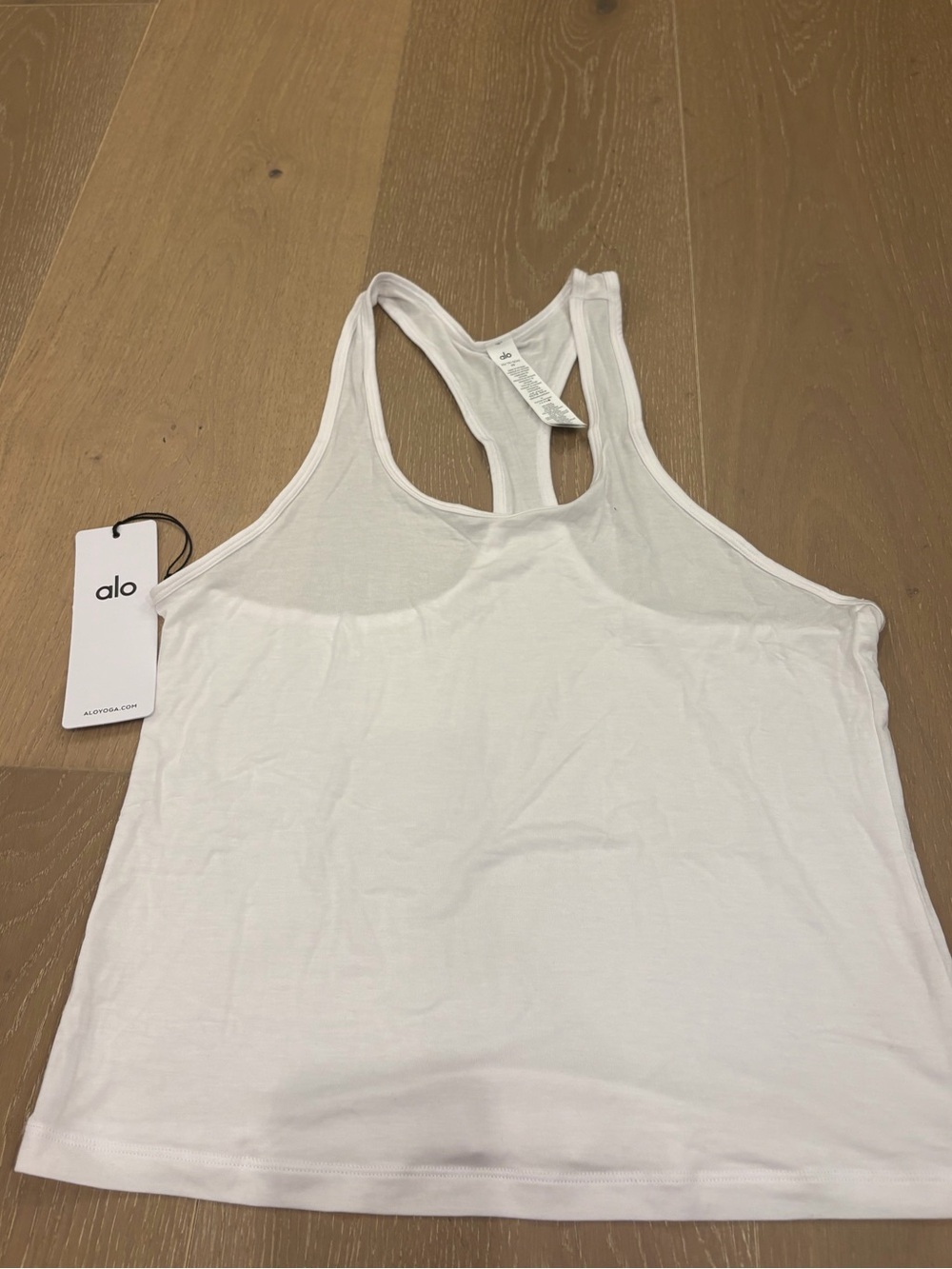 ALO Yoga White Racerback Tank